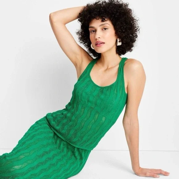 Future Collective with Jenee Naylor Women's Open Stitch Sweater Tank Top  NWT 3X - Picture 8 of 8